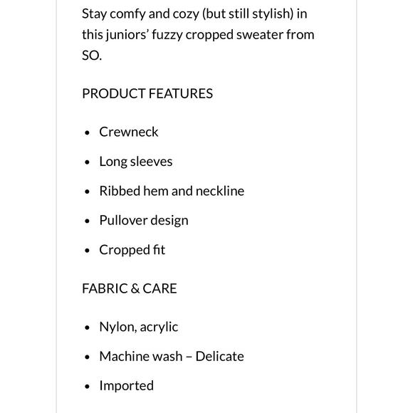 SO Fuzzy Cropped Flower Print Sweater Aqua Brown M - Picture 2 of 6